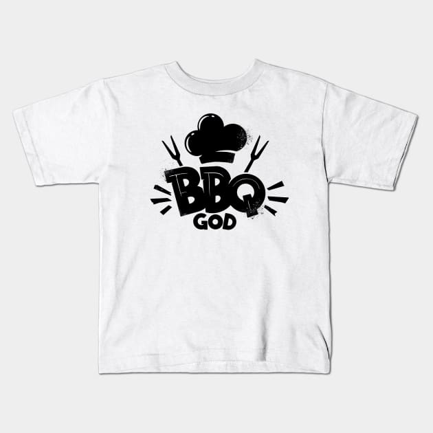 BBQ God Kids T-Shirt by Dosunets